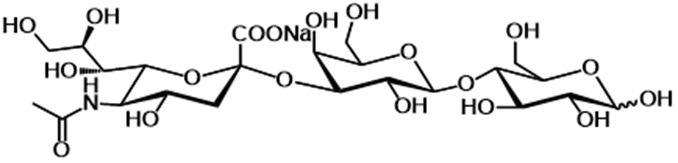 The structural formula of 3’-SL